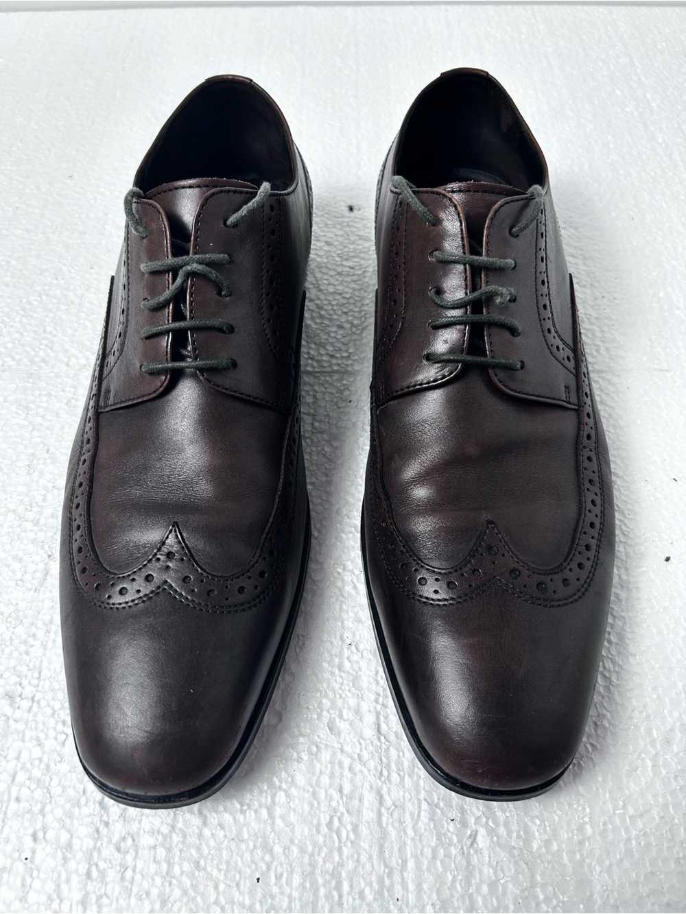 Hugo Boss Men's Dark Brown Wingtip Derby Shoes